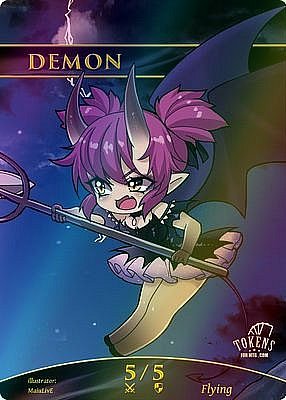 Chibi Demon MTG token 5/5