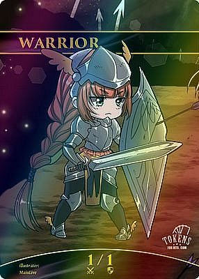 Chibi Warrior MTG token 1/1