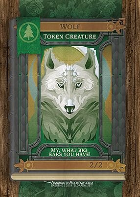 Wolf MTG token 2/2 (v.2)