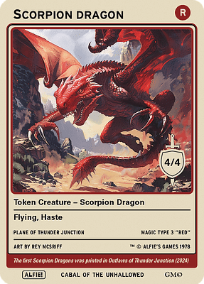Scorpion Dragon MTG token 4/4