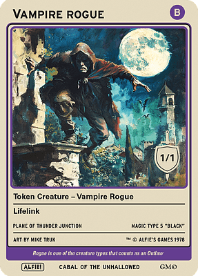 Vampire Rogue MTG token 1/1