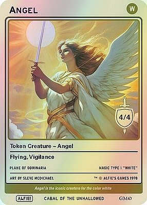 Angel MTG token 4/4 (v.2)