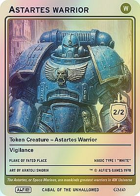 Astartes Warrior MTG token 2/2