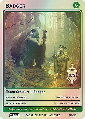 Badger MTG token 3/3