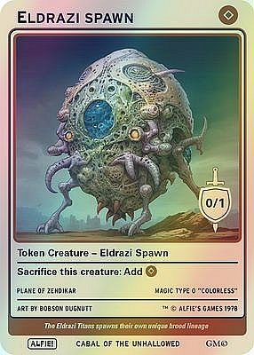 Eldrazi Spawn MTG token 0/1