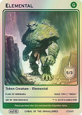 Elemental MTG token 5/3