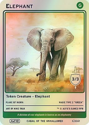 Elephant MTG token 3/3