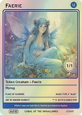 Faerie MTG token 1/1