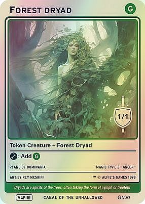 Forest Dryad MTG token 1/1