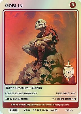 Goblin MTG token 1/1