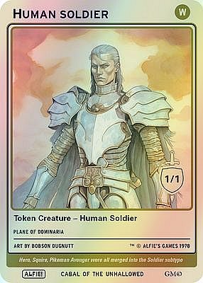 Human Soldier MTG token 1/1