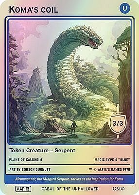 Koma's Coil MTG token 3/3