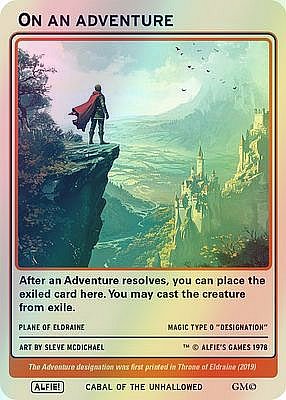 On an Adventure MTG token
