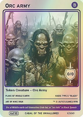 Orc Army MTG token 0/0