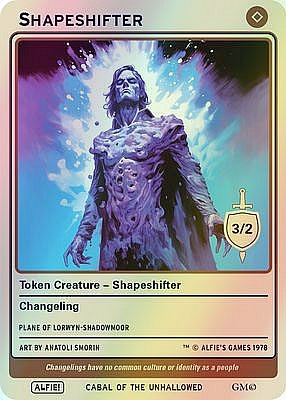 Shapeshifter MTG token 3/2