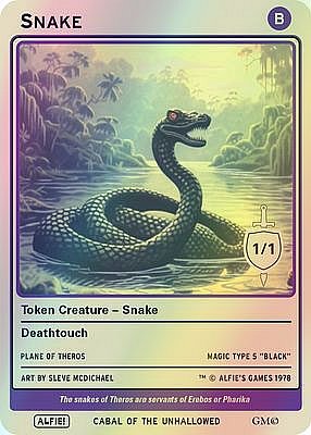Snake MTG token 1/1