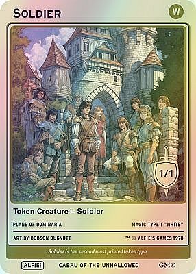 Soldier MTG token 1/1 (v.3)