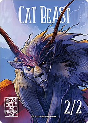 Cat Beast MTG token 2/2