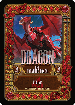 Dragon MTG token 4/4 (v.4)