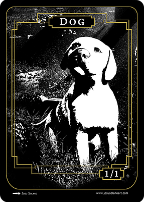Dog MTG token 1/1