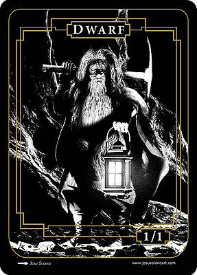Dwarf MTG token 1/1