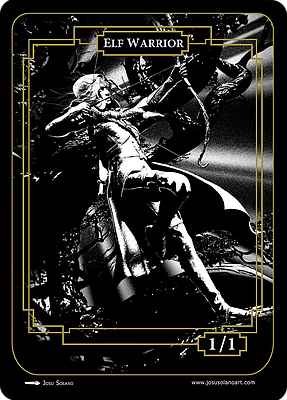 Elf Warrior MTG token 1/1